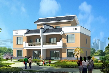 現(xiàn)代雙拼別墅設(shè)計(jì)圖，經(jīng)濟(jì)實(shí)用，居住舒適
