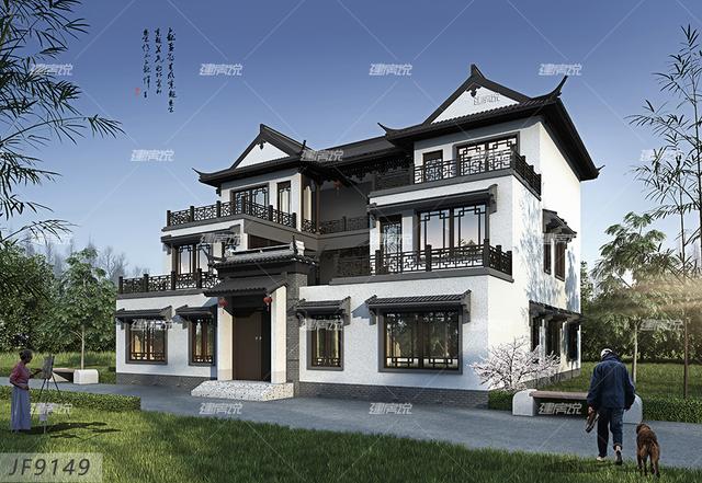 簡(jiǎn)單大氣的中式四合院別墅設(shè)計(jì)，外觀經(jīng)典，靚麗！