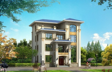 簡約四層復式自建別墅設計圖，占地156平方米，小戶型四層自建房屋