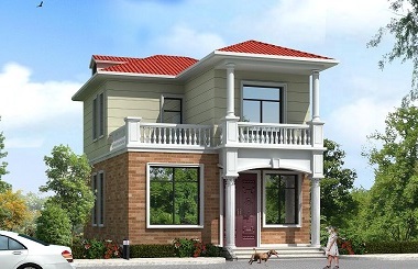 小戶型自建房屋設(shè)計圖，占地88㎡左右，配色經(jīng)典