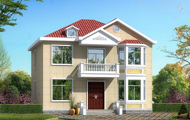 13*12m二層小戶型自建房屋設計圖，房間數(shù)量較多