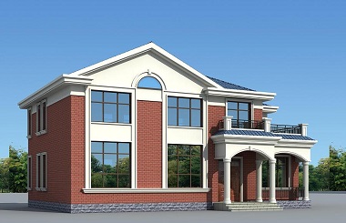 簡單實用的二層自建小別墅設(shè)計圖，占地171平方米，造價30萬左右
