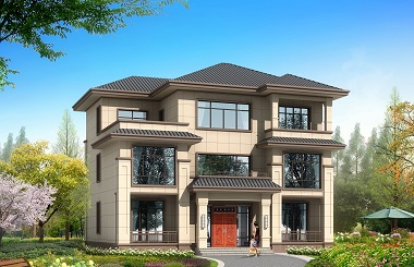 15*12m新中式三層自建房屋設(shè)計(jì)圖，造價(jià)50萬(wàn)左右，高端大氣