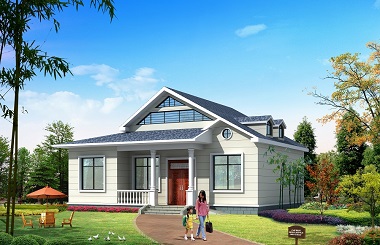 造價12萬簡單干凈的一層自建房屋設計圖，帶有閣樓，經濟實用