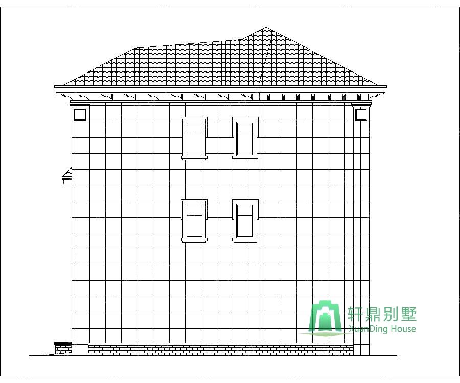 農(nóng)村三層帶車庫(kù)自建別墅設(shè)計(jì)圖右立面.jpg