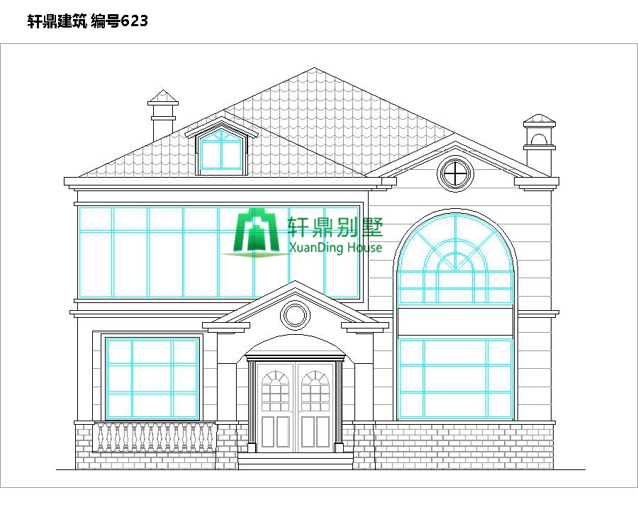 二層田園風(fēng)格自建別墅設(shè)計(jì)施工圖1.jpg