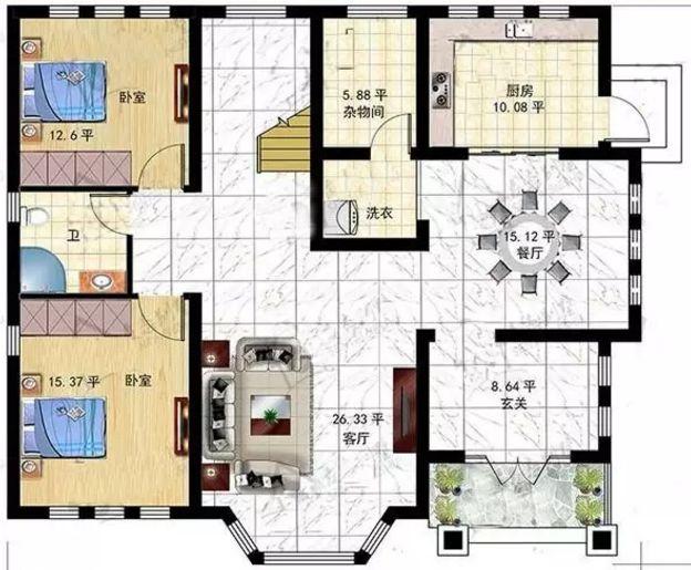 現(xiàn)在很多人都回鄉(xiāng)建別墅了，把整個村子建造的非常美麗!這款二層別墅設(shè)計圖值得看看！
