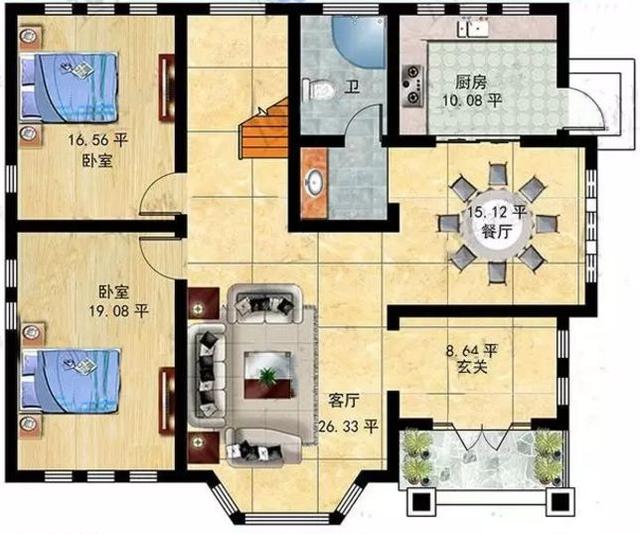 現(xiàn)在很多人都回鄉(xiāng)建別墅了，把整個村子建造的非常美麗!這款二層別墅設(shè)計圖值得看看！