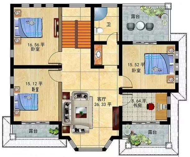現(xiàn)在很多人都回鄉(xiāng)建別墅了，把整個村子建造的非常美麗!這款二層別墅設(shè)計圖值得看看！