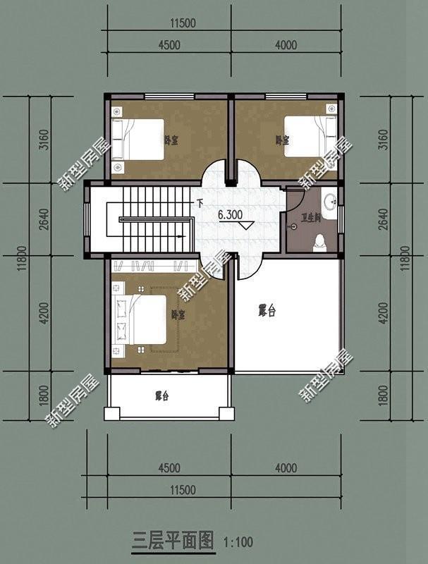 今天新型房屋為大家展示幾套帶堂屋的房屋設(shè)計圖紙，不同的人有不同的審美，不知道你會喜歡哪一套呢？
