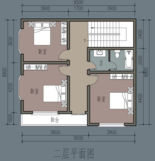 農(nóng)村自建別墅，四房一廳兩層，占地80多平方米，建有小庭院，簡單舒適！