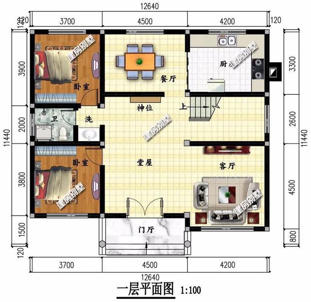 兩棟別墅外觀設(shè)計(jì)都非常漂亮，布局也是極盡合理，造價(jià)20多萬(wàn)，建一棟這樣的別墅在老家，真的很有面子。