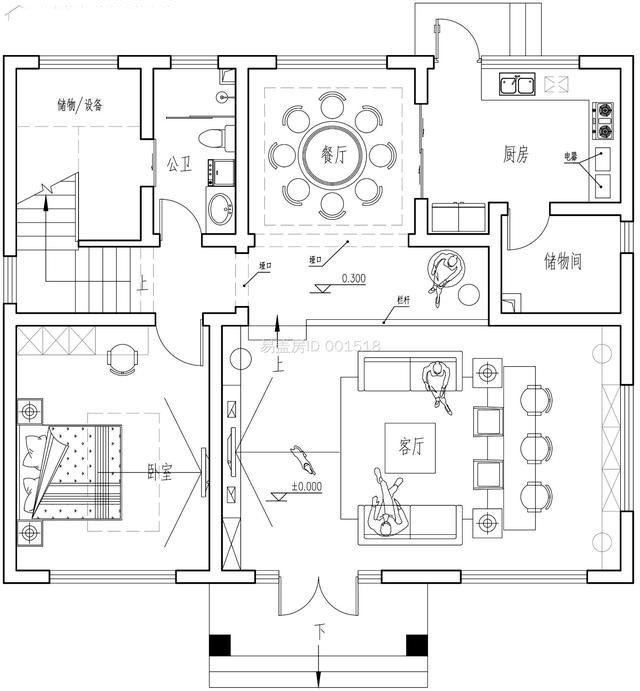 4層新中式別墅，設(shè)計(jì)新穎，功能區(qū)明確，簡單大氣！