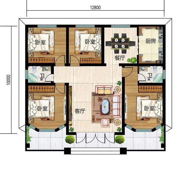 在農(nóng)村一層的自建房其實(shí)也很受大家的喜愛(ài)，一層的房子住著也比較舒適