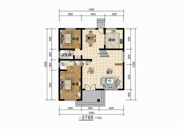 新農(nóng)村二層半別墅設(shè)計圖，占地面積140平左右，采用的是磚混的結(jié)構(gòu)形式,外觀時尚漂亮!
