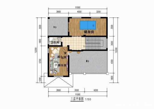新農(nóng)村二層半別墅設(shè)計圖，占地面積140平左右，采用的是磚混的結(jié)構(gòu)形式,外觀時尚漂亮!