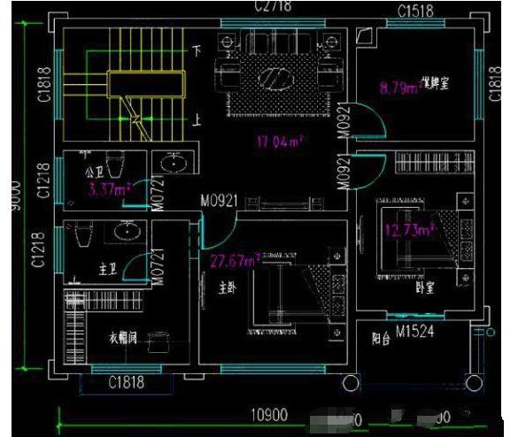 這兩款方案均為11米×9米的戶(hù)型，其建筑占地雖然只有1000平米，但是充分證明了小戶(hù)型有大價(jià)值的理論不是空穴來(lái)風(fēng)!