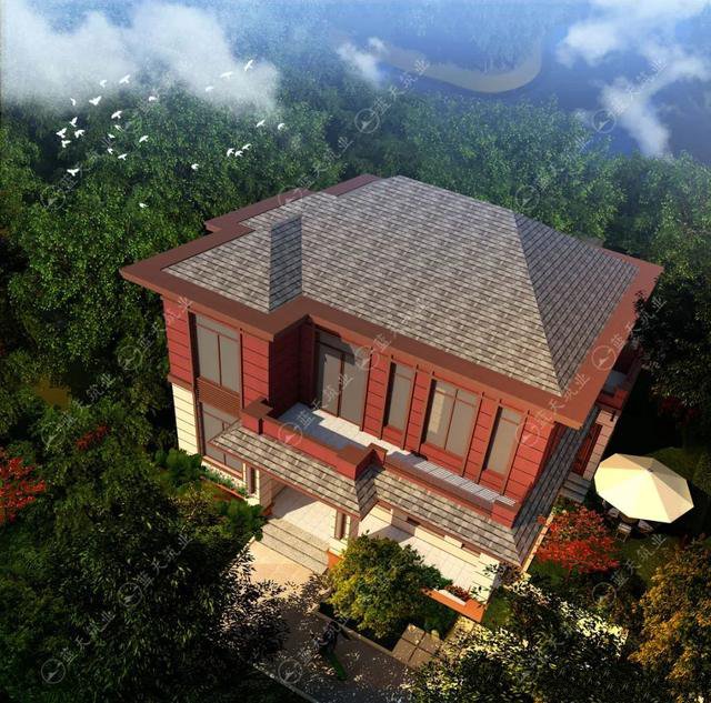 現(xiàn)代風格的自建房，也是新農(nóng)村建設的一大特色，外觀簡約自然又漂亮，如果你想建一棟很特別的住宅，選擇這款戶型準不會出錯。
