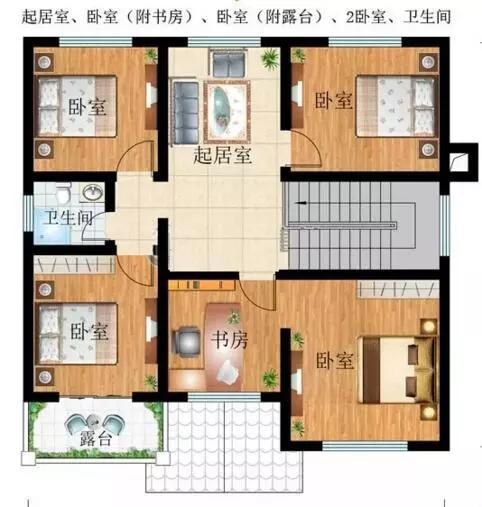 這款別墅根據(jù)農(nóng)村居住習(xí)慣設(shè)有堂屋神位，將品質(zhì)生活與傳統(tǒng)習(xí)俗相結(jié)合，適合廣大地區(qū)建造。