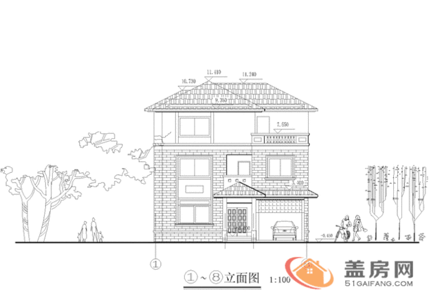 經(jīng)典的120平方米農(nóng)村住宅設(shè)計，三樓帶車庫，僅20萬元。