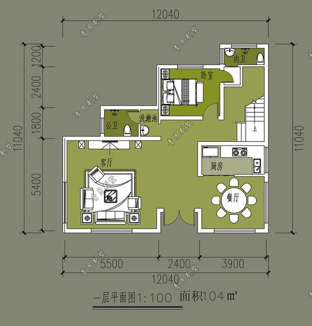 　經(jīng)典的三居室別墅有歐式風(fēng)格，大露臺，浮動(dòng)窗戶，外墻是真石漆。簡潔優(yōu)雅，線條流暢優(yōu)美，給人一種非常舒適的感覺!