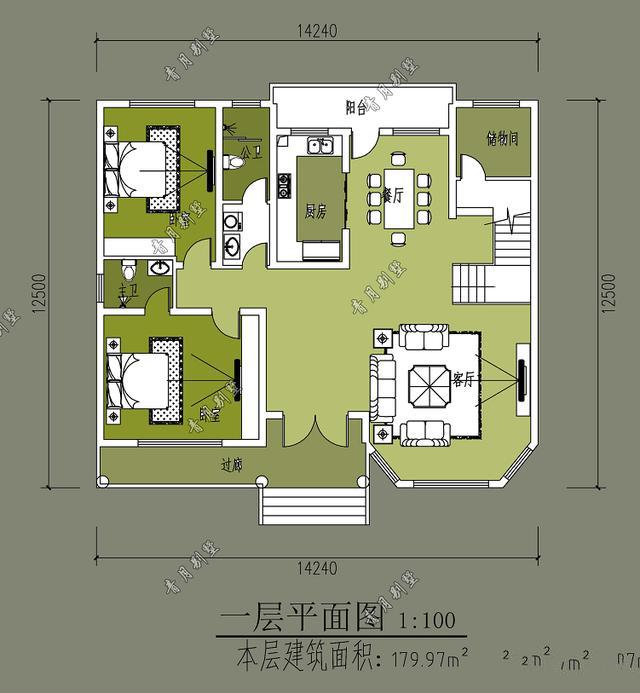 本戶型設(shè)計(jì)漂亮大方，層次分明，不拘一格，外觀大氣上檔次，誰入住誰知道，你值得擁有!