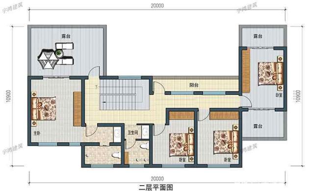 今天就推薦這套非常大氣實用的二層農(nóng)村別墅戶型，建造它，不僅有面子，還能讓你更加輝煌騰達。