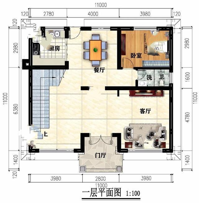 兩棟建筑尺寸相同的別墅，1111米，從各個角度看都是簡歐洲風(fēng)格。有時候宅基地很大，但我不想建太大的別墅。主要原因是房子越大，成本越高!