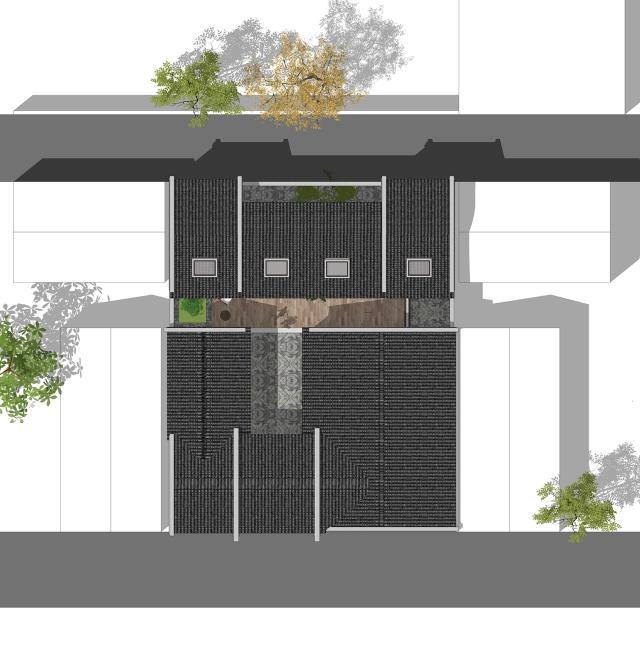 　別墅設(shè)計：一層緊湊型四合院，面積利用率高，適合在農(nóng)村地區(qū)修建。