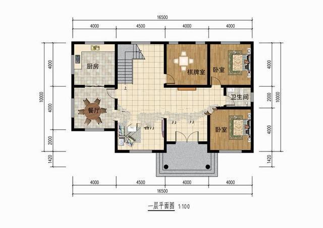 農(nóng)村二層住宅建筑的設(shè)計圖，有一個大的下拉窗口設(shè)計，當(dāng)美麗的住宅在家鄉(xiāng)建成時，沒有什么可擔(dān)心的。