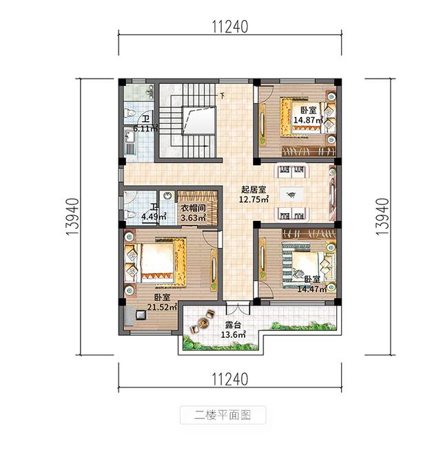 平頂新中式住在，農(nóng)村最靚的二層別墅！