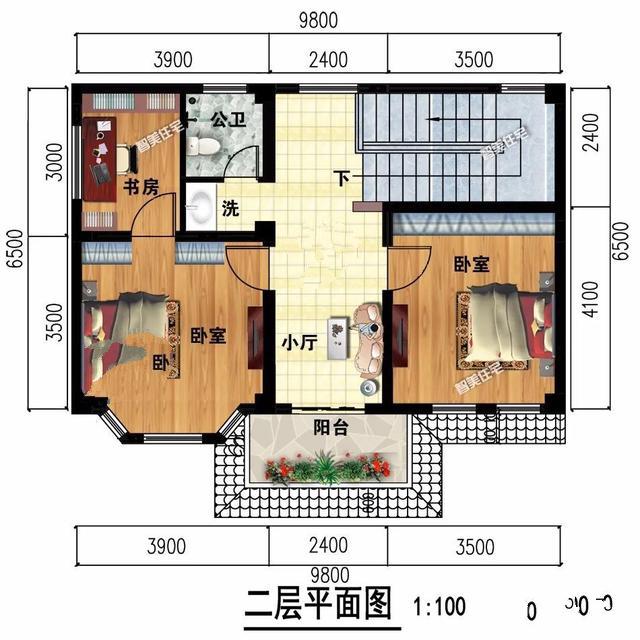 如果我家鄉(xiāng)的宅基地真的很小，那么我只能建一棟小別墅。下面兩棟農(nóng)村2層別墅，寬約9米，有3-4間室內(nèi)臥室。建設成本非常實用!