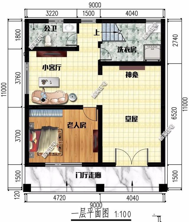 如果我家鄉(xiāng)的宅基地真的很小，那么我只能建一棟小別墅。下面兩棟農(nóng)村2層別墅，寬約9米，有3-4間室內(nèi)臥室。建設成本非常實用!