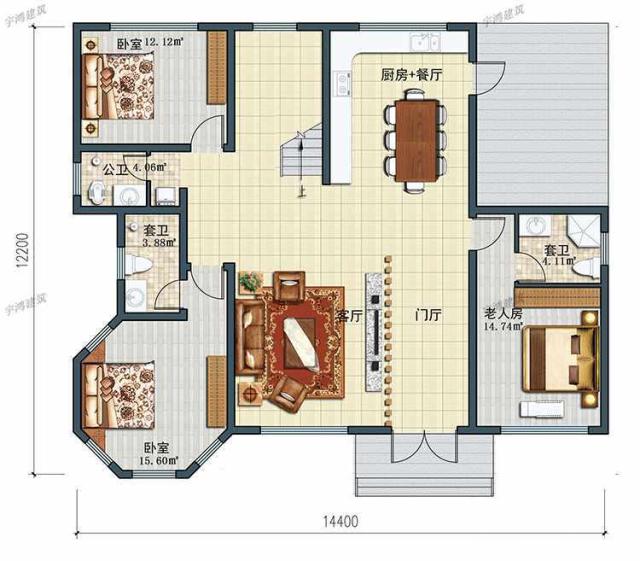 今天，我推薦這種非常大氣和實(shí)用的兩層鄉(xiāng)村別墅類型。建造它不僅能挽回面子，還能讓你更加輝煌。