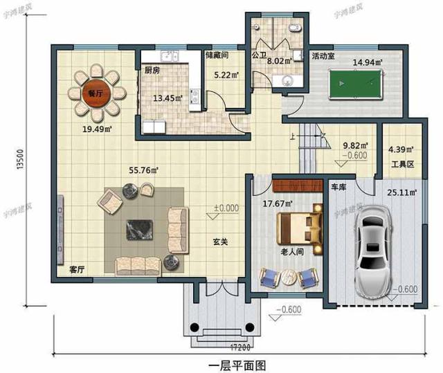 三幅新農(nóng)村自建房屋設(shè)計圖，一幅在家鄉(xiāng)，不用擔心相親。