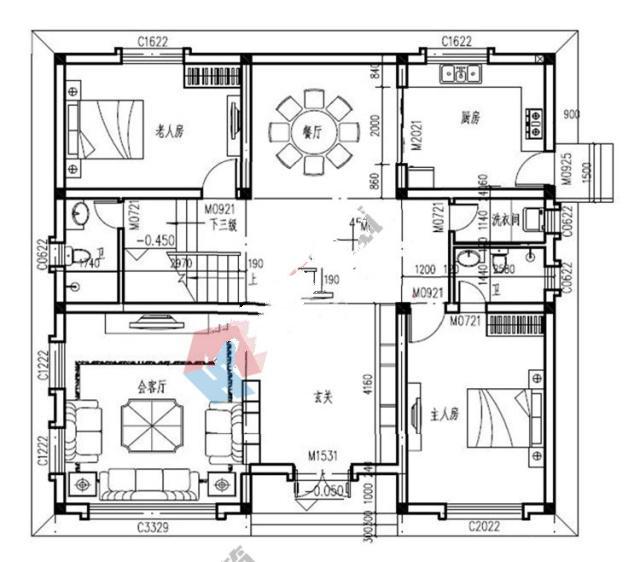 地中海風格的兩層半農(nóng)村自建別墅