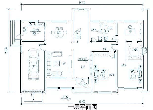 農(nóng)村一樓五棟別墅設計圖紙