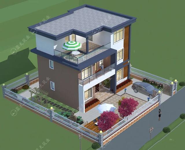 11.3 m x8.5 m新型現(xiàn)代農(nóng)村自建建筑設(shè)計