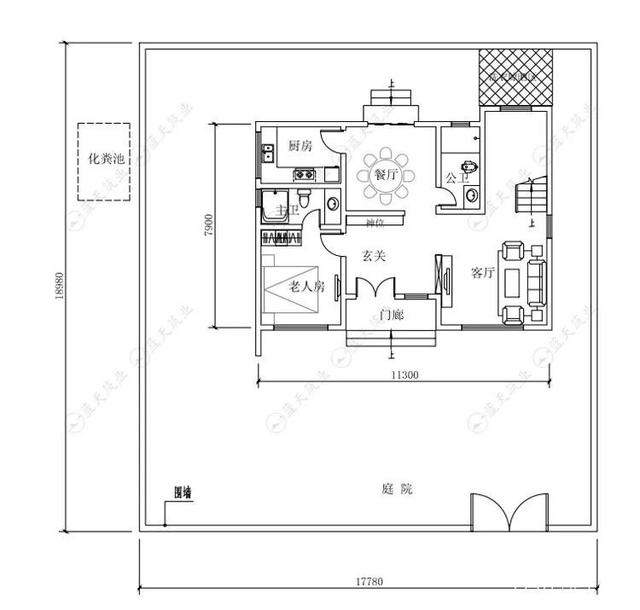 11.3 m x8.5 m新型現(xiàn)代農(nóng)村自建建筑設(shè)計