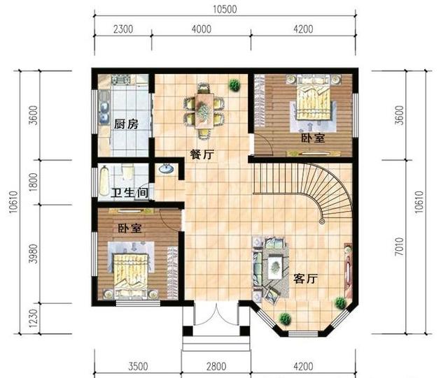 簡單的兩層自建房屋