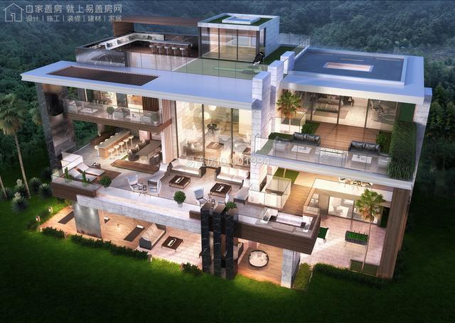 豪華現(xiàn)代風別墅、