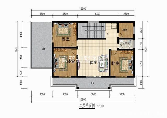 二層的農(nóng)村住宅的設(shè)計圖