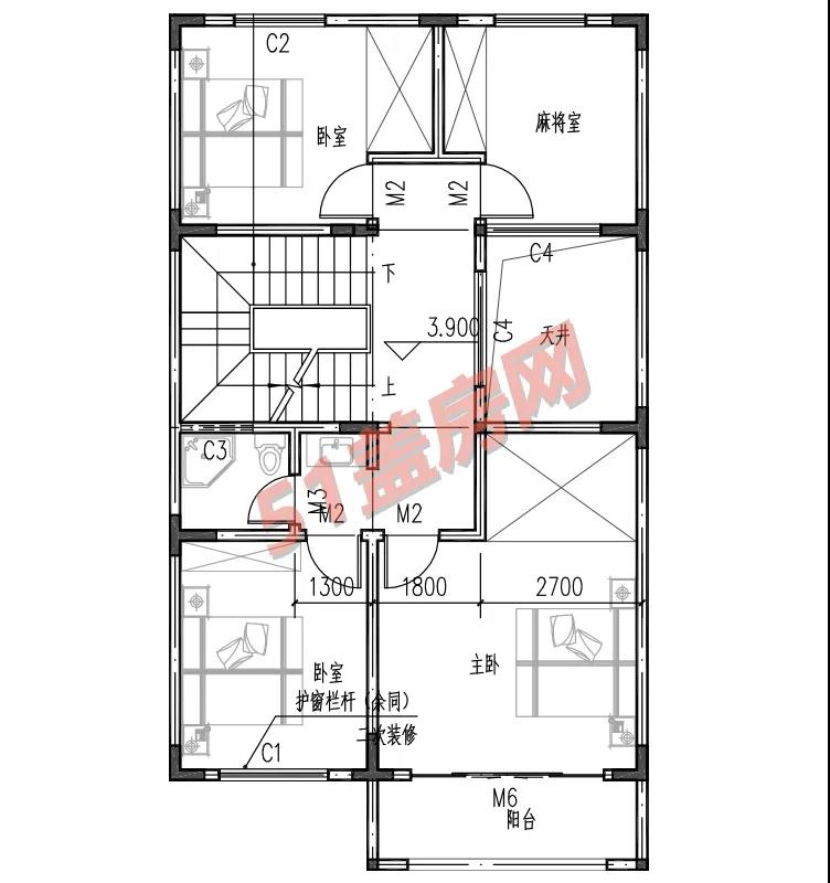 普通自建住宅的3層設(shè)計圖