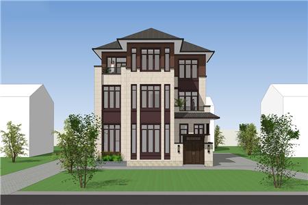 新中國風(fēng)格的農(nóng)村自建住宅