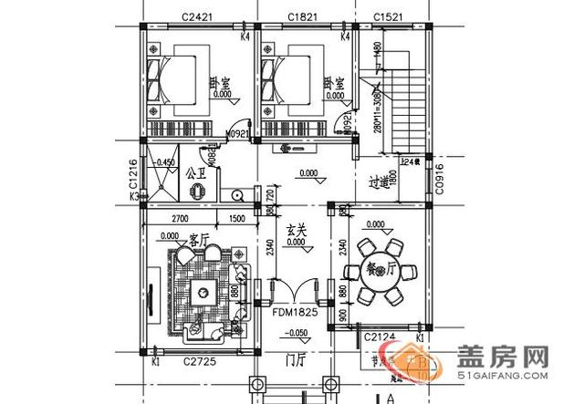 120平方米的農(nóng)村房屋設(shè)計(jì)圖紙