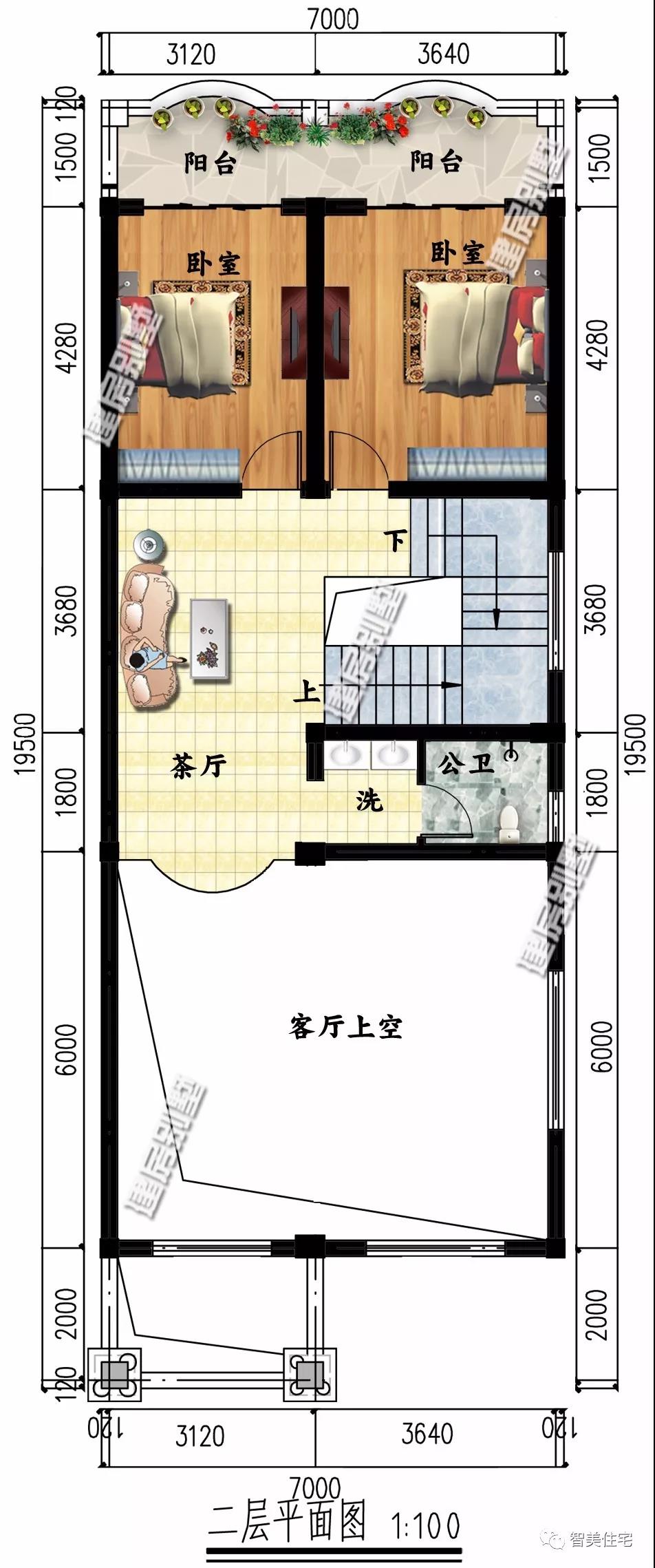 平屋頂設(shè)計(jì)的小戶型寬敞的別墅