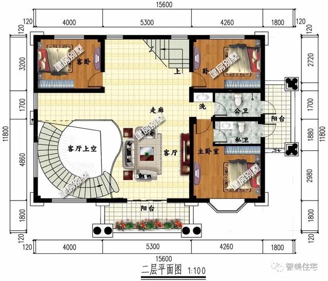 兩個(gè)客廳設(shè)計(jì)成的農(nóng)村別墅設(shè)計(jì)