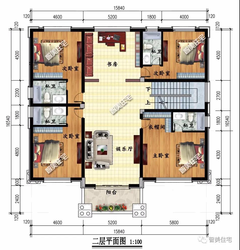 簡歐式設(shè)計的農(nóng)村別墅設(shè)計