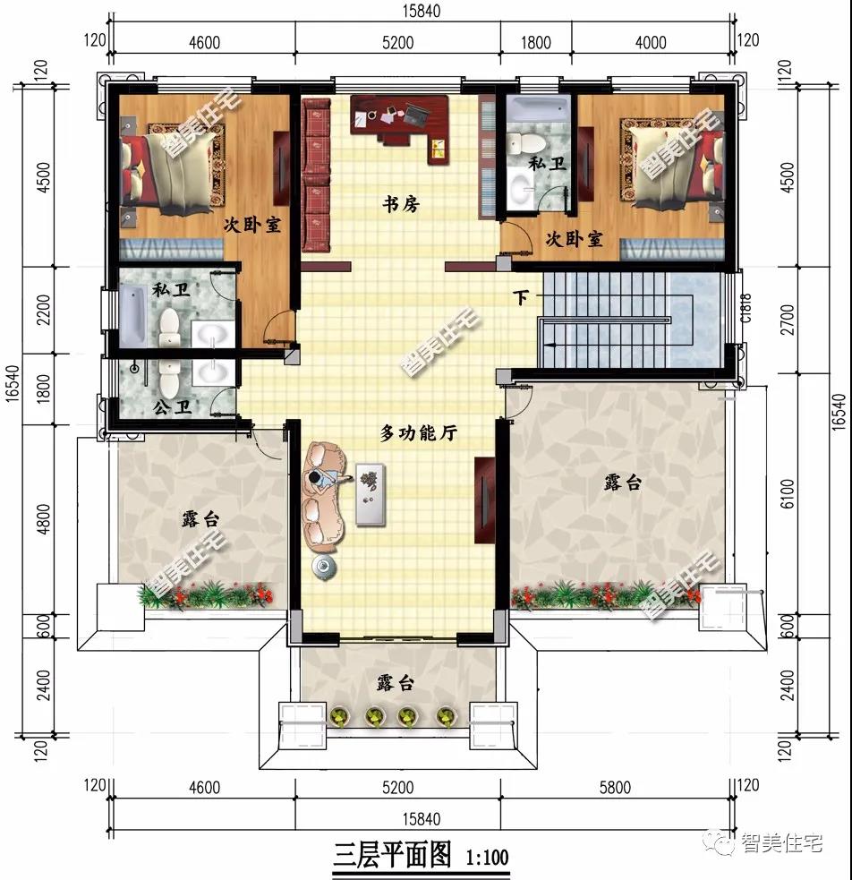 簡歐式設(shè)計的農(nóng)村別墅設(shè)計