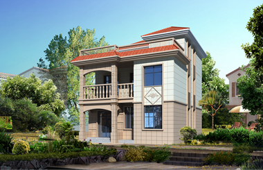 小戶型農(nóng)村三層別墅自建房，面寬僅9米，布局實用 